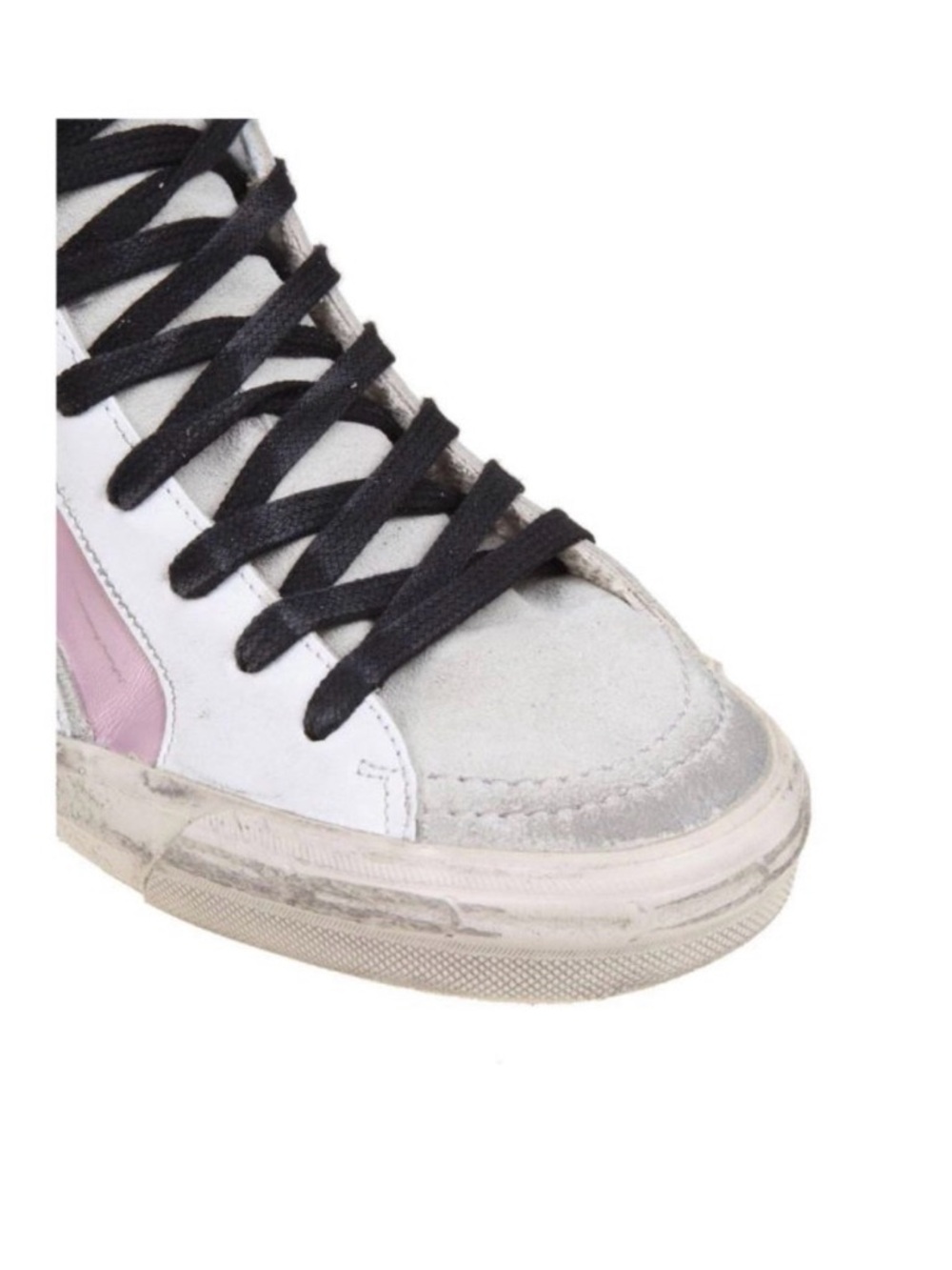 Golden Goose Pink Metallic & Silver Glitter High-Top Sneaker - Picture 4 of 4